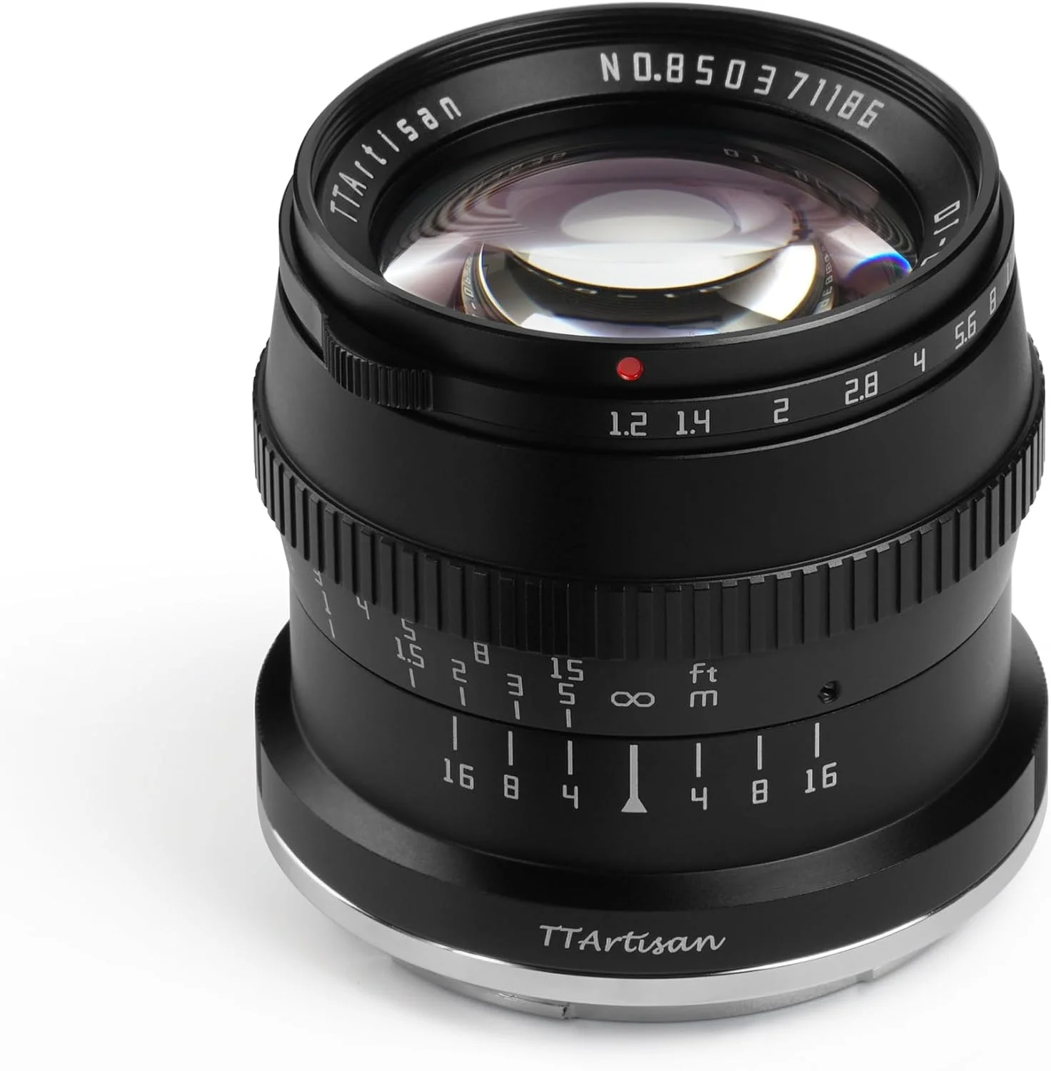 لنز 50 میلی‌متری F1.2 APS-C تی‌تی آرتيزان، اتصال نیکون Z، فوکوس دستی، ساختار اپتیکی 11 عدسی در 7 گروه
