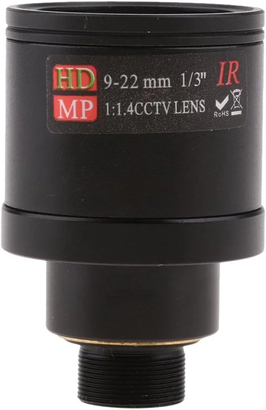 لنز دوربین زوم وریفوکال دستی 9-22 میلی‌متری 1/3 اینچی، لنز وریفوکال 9-22 میلی‌متری با زوم و فوکوس دستی M12