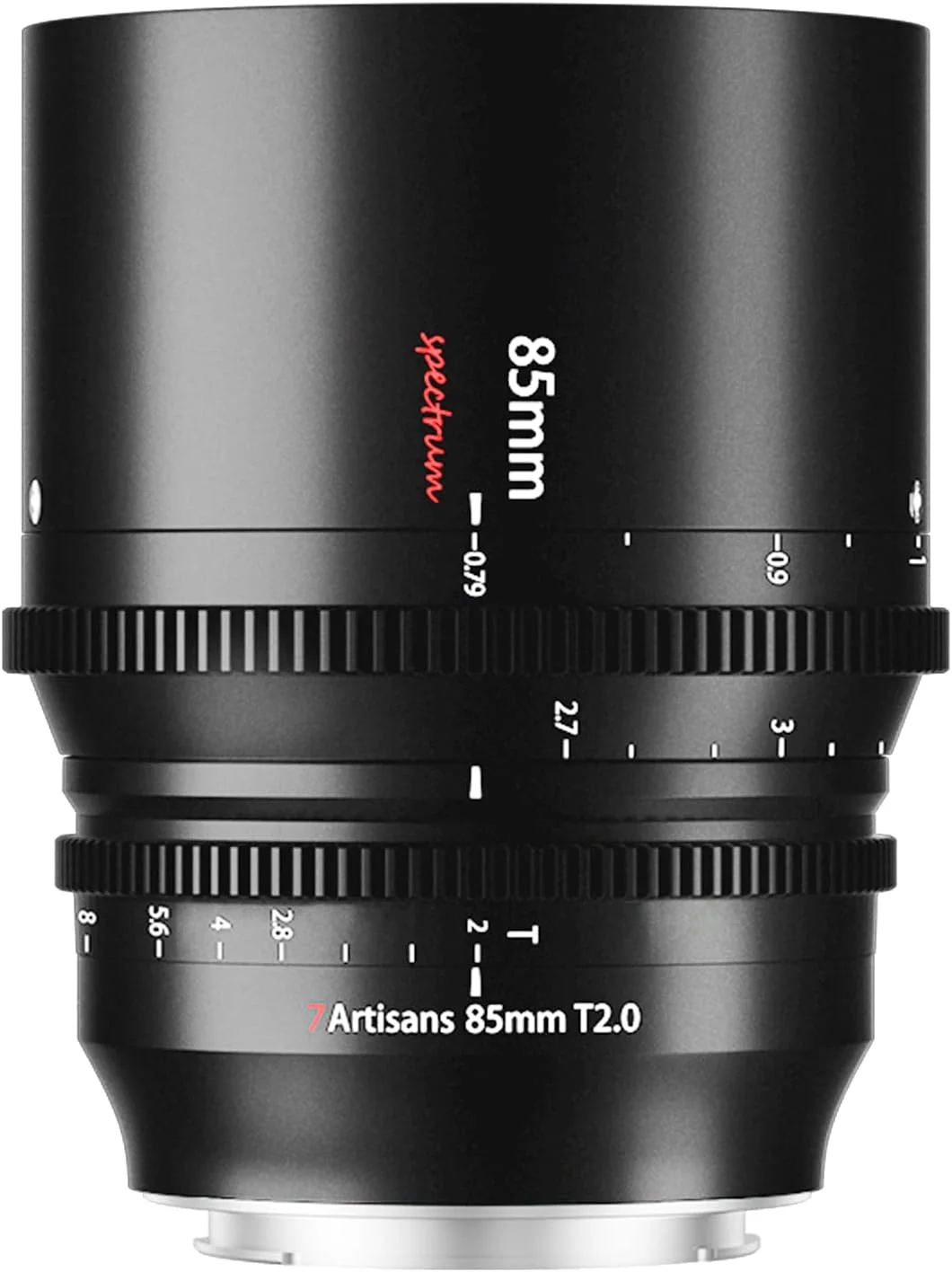 لنز سینمایی 85mm T2.0 با دیافراگم باز و فریم کامل 7artisans، سازگار با مانت Nikon Z، فوکوس دستی، اعوجاج کم، مناسب برای دوربین‌های بدون آینه Nikon Z5 Z6 Z7 Z9 Z50 Z6II Z7II ZFC، مشکی
