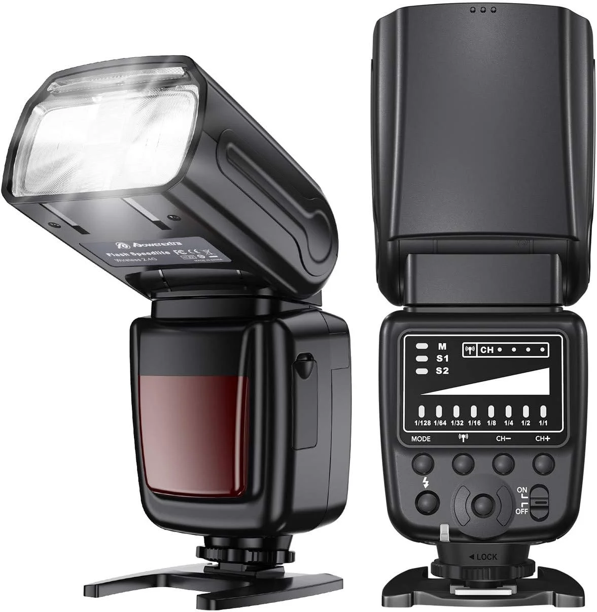 فلاش اسپیدلایت Powerextra، کیت فرستنده تریگر فلاش بی سیم 2.4G برای دوربین های DSLR کانن، نیکون، پاناسونیک، المپوس، پنتاکس و سونی، دوربین های دیجیتال با هات شو استاندارد فلاش اسپیدلایت Powerextra، کیت فرستنده تریگر فلاش بی سیم 2.4G برای دوربین های DSLR کانن، نیکون، پاناسونیک، المپوس، پنتاکس و سونی، دوربین های دیجیتال با هات شو استاندارد