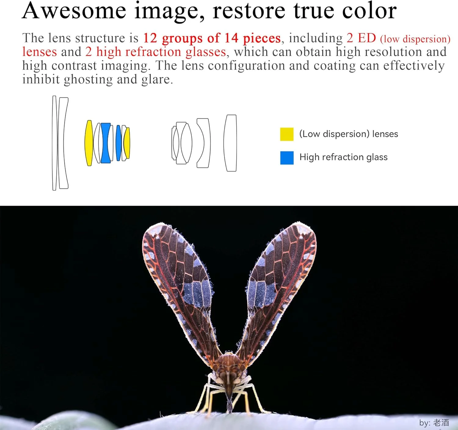 لنز دوربین بدون آینه فول فریم 7artisans 60mmF2.8 Macro 2X با فوکوس دستی سازگار با دوربین های Sony E Mount A7 A7R A7S A7RⅡ A7SⅡ A9 A7C A1 A7RIII A7III A7RIV A9II و غیره