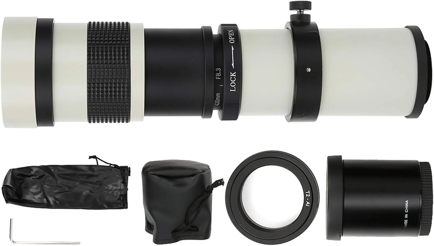 لنز زوم با فوکوس دستی به همراه تله‌کانورتور 2X برای مانت F