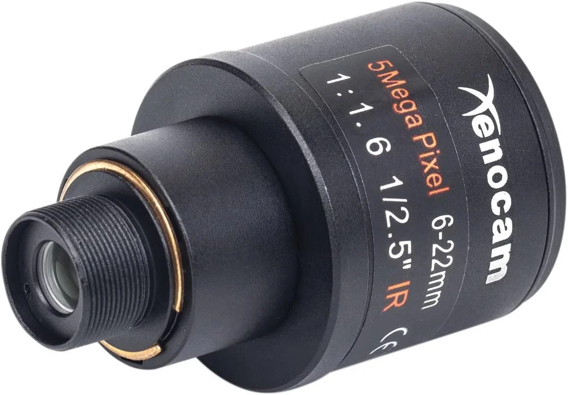 لنز زوم وری فوکال 6-22 میلی‌متری 5.0 مگاپیکسلی 1/2.5 اینچی IR F1.6 برای دوربین مداربسته