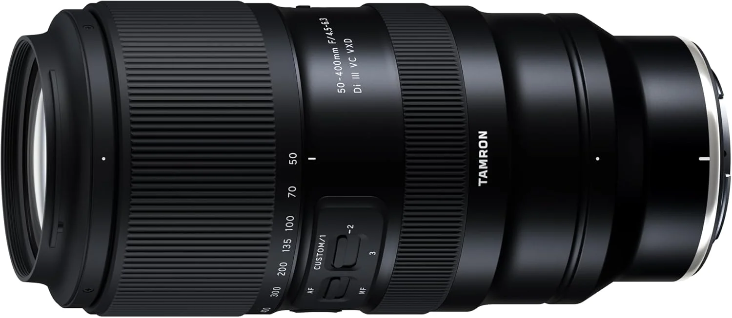 تامرون - 50-400mm f/4.5-6.3 Di III VC VXD - Sony FE - زوم فوق تله فوتو - فوکوس خودکار سریع و دقیق - عکاسی نیمه ماکرو - VC برای تصویربرداری پایدار با دست - A067S، مشکی تامرون - 50-400mm f/4.5-6.3 Di III VC VXD - Sony FE - زوم فوق تله فوتو - فوکوس خودکار سریع و دقیق - عکاسی نیمه ماکرو - VC برای تصویربرداری پایدار با دست - A067S، مشکی