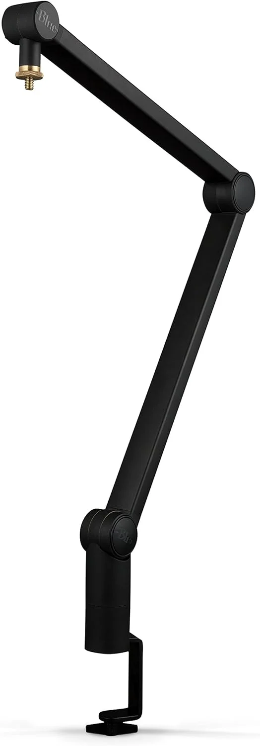بازوی میکروفون استودیویی پریمیوم Blue Microphones Compass با فنرهای داخلی، گیره رومیزی و مدیریت کابل داخلی برای ضبط، بازی، استریم، پادکست - مشکی