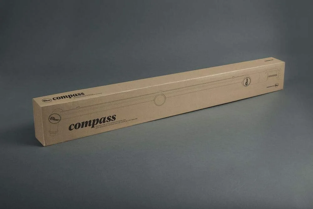 بازوی میکروفون استودیویی پریمیوم Blue Microphones Compass با فنرهای داخلی، گیره رومیزی و مدیریت کابل داخلی برای ضبط، بازی، استریم، پادکست - مشکی