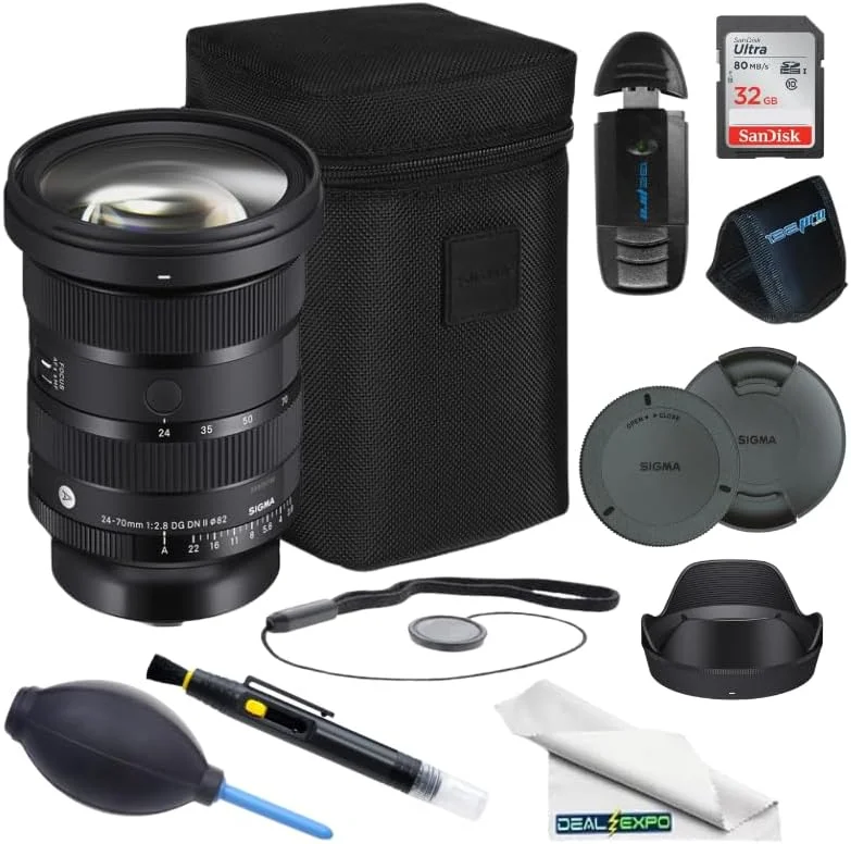 لنز سیگما 24-70mm f/2.8 DG DN II Art برای Sony E به همراه بسته لوازم جانبی Deal-Expo Pro...