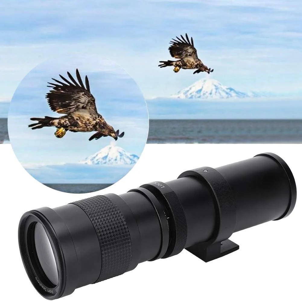 لنز زوم تله فوتو 420-800mm با دیافراگم F/8.3-16، فوکوس کاملا دستی، مانت T2 برای دوربین های DSLR کانن، سونی/مینولتا، نیکون، پنتاکس، المپوس و سایر دوربین ها