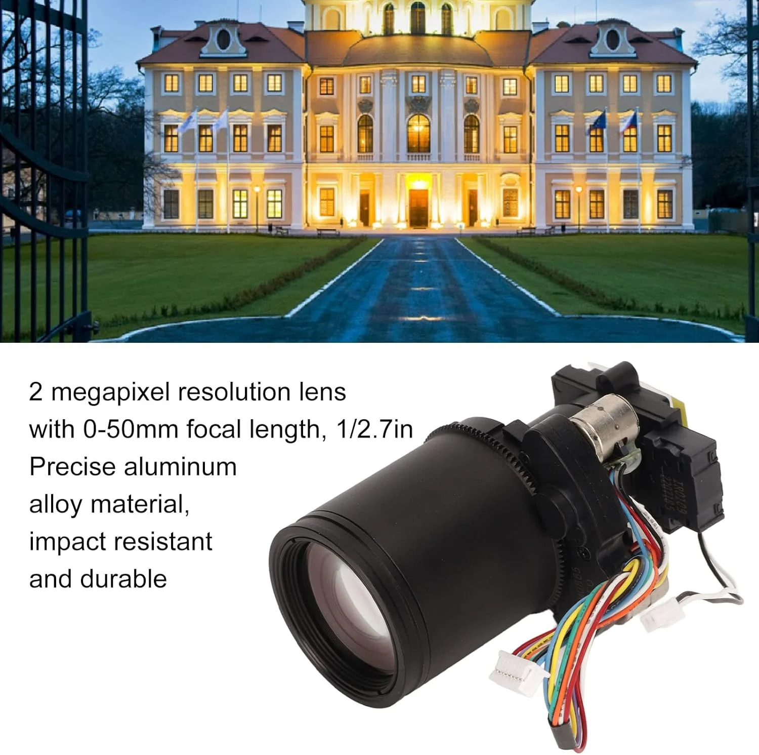 لنز زوم موتوری، لنز زوم فوکوس خودکار با اعوجاج کم 2 مگاپیکسلی برای دوربین