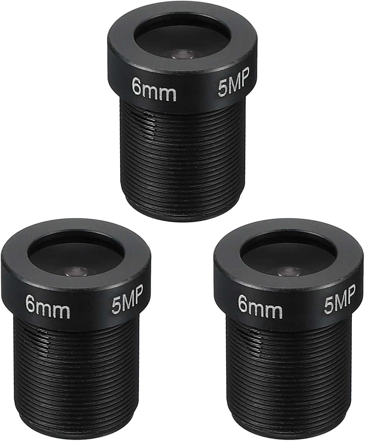 لنز دوربین مداربسته PATIKIL 8mm، لنز دوربین امنیتی F2.0 FPV 2MP 1080P لنز دوربین فوق العاده شفاف زاویه 48 درجه رزوه M12 قطر برای دوربین IP پانوراما، بسته 3 عددی