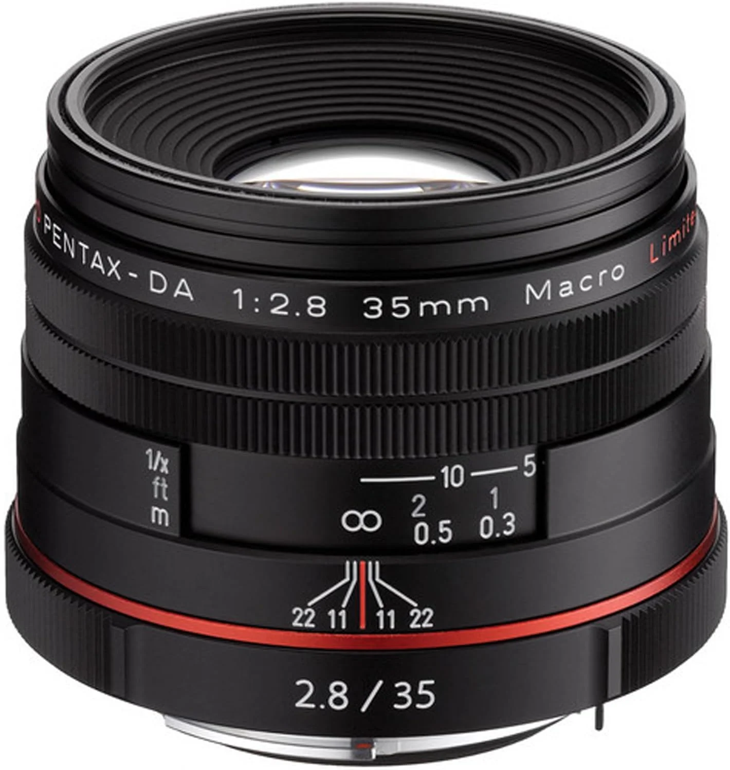 لنز ثابت پنتاکس K-Mount HD DA 35mm f/2.8 Macro 35-35mm برای دوربین های Pentax KAF (مشکی محدود)