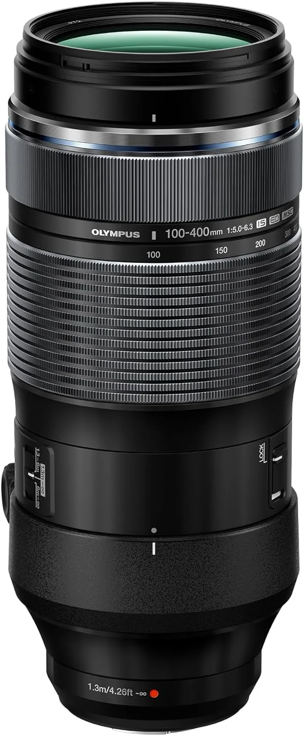 لنز زوم فشرده و سبک وزن OM SYSTEM Olympus M.Zuiko Digital ED 100-400mm F5.0-6.3 IS برای عکاسی در محدوده تله فوتو معادل 200-800 میلی متر