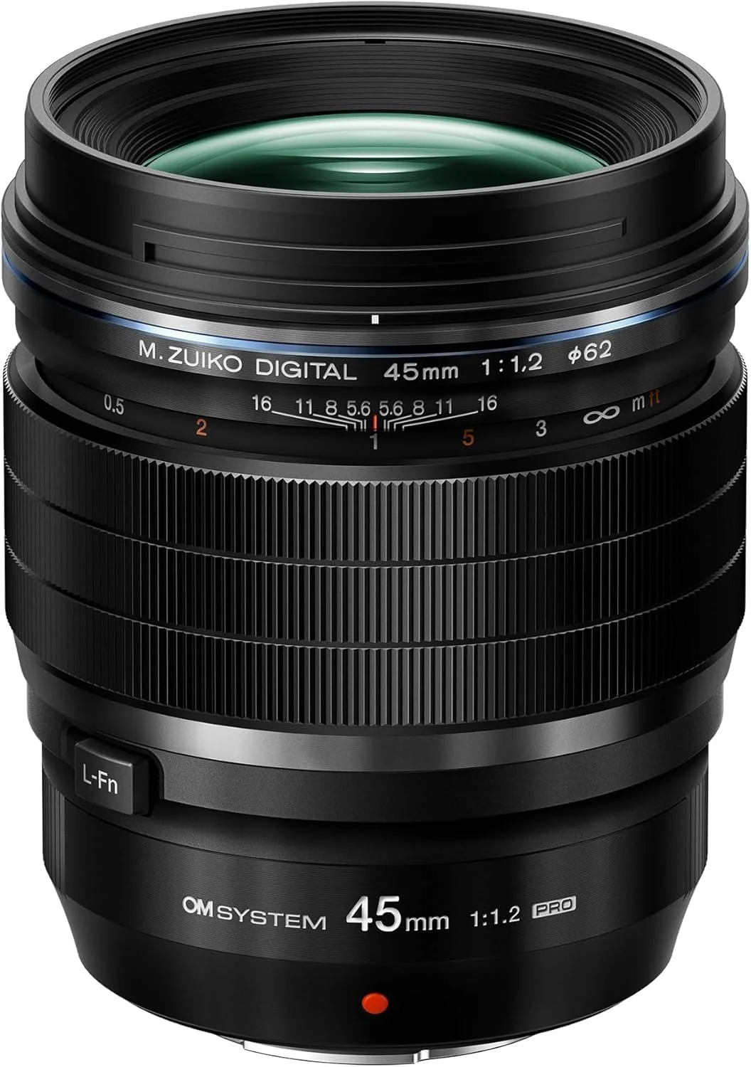 لنز OM SYSTEM M.Zuiko Digital ED 45 mm F1.2 PRO، فاصله کانونی ثابت و روشن، مناسب برای تمام دوربین های MFT (مدل های OM SYSTEM/Olympus OM-D & Pen، سری Panasonic G)، مشکی