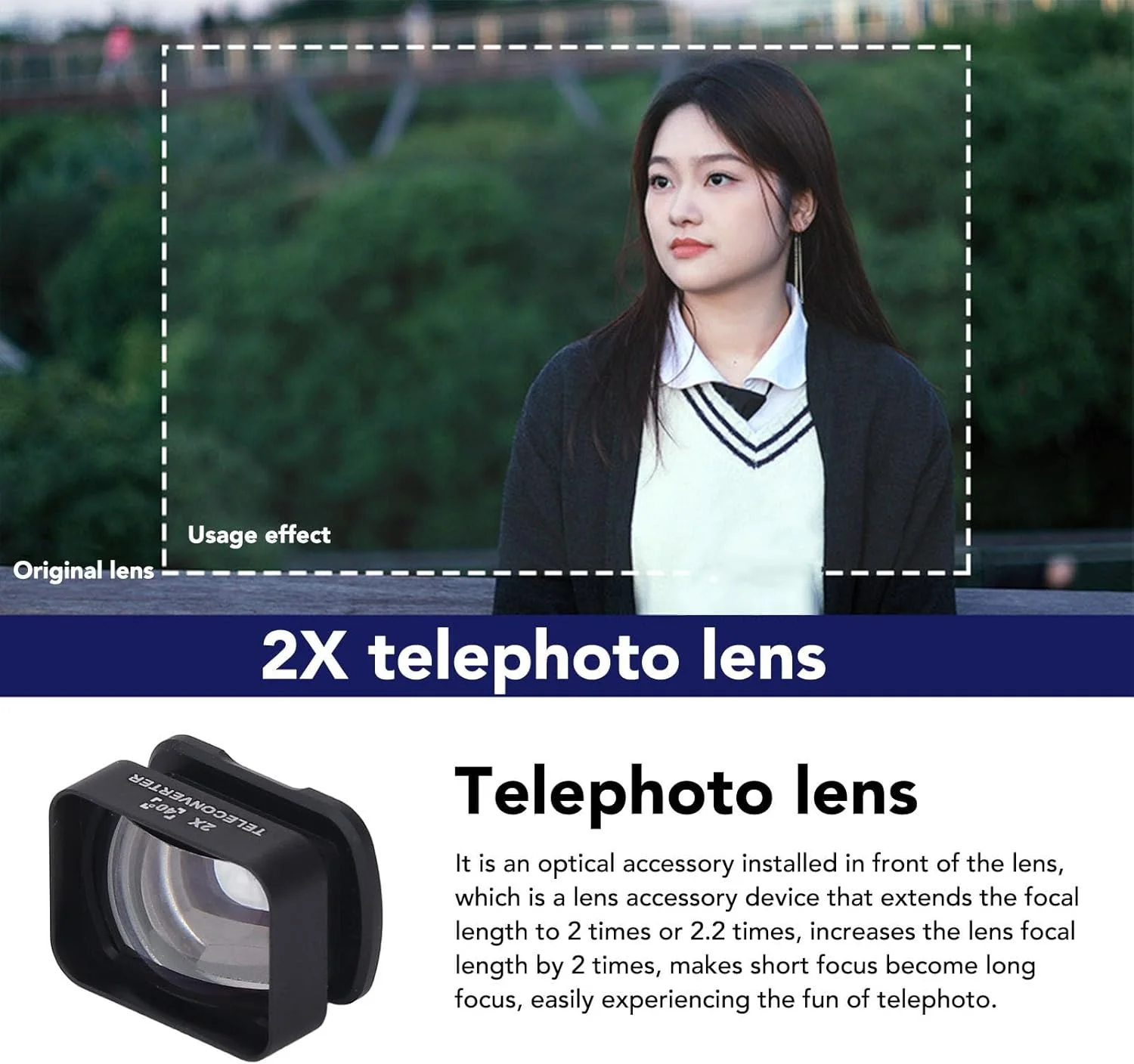 لنز ماکرو 2X برای PK 3، لنز عکاسی ماکرو آهنربایی، پوشش HD، همراه با جعبه نگهداری