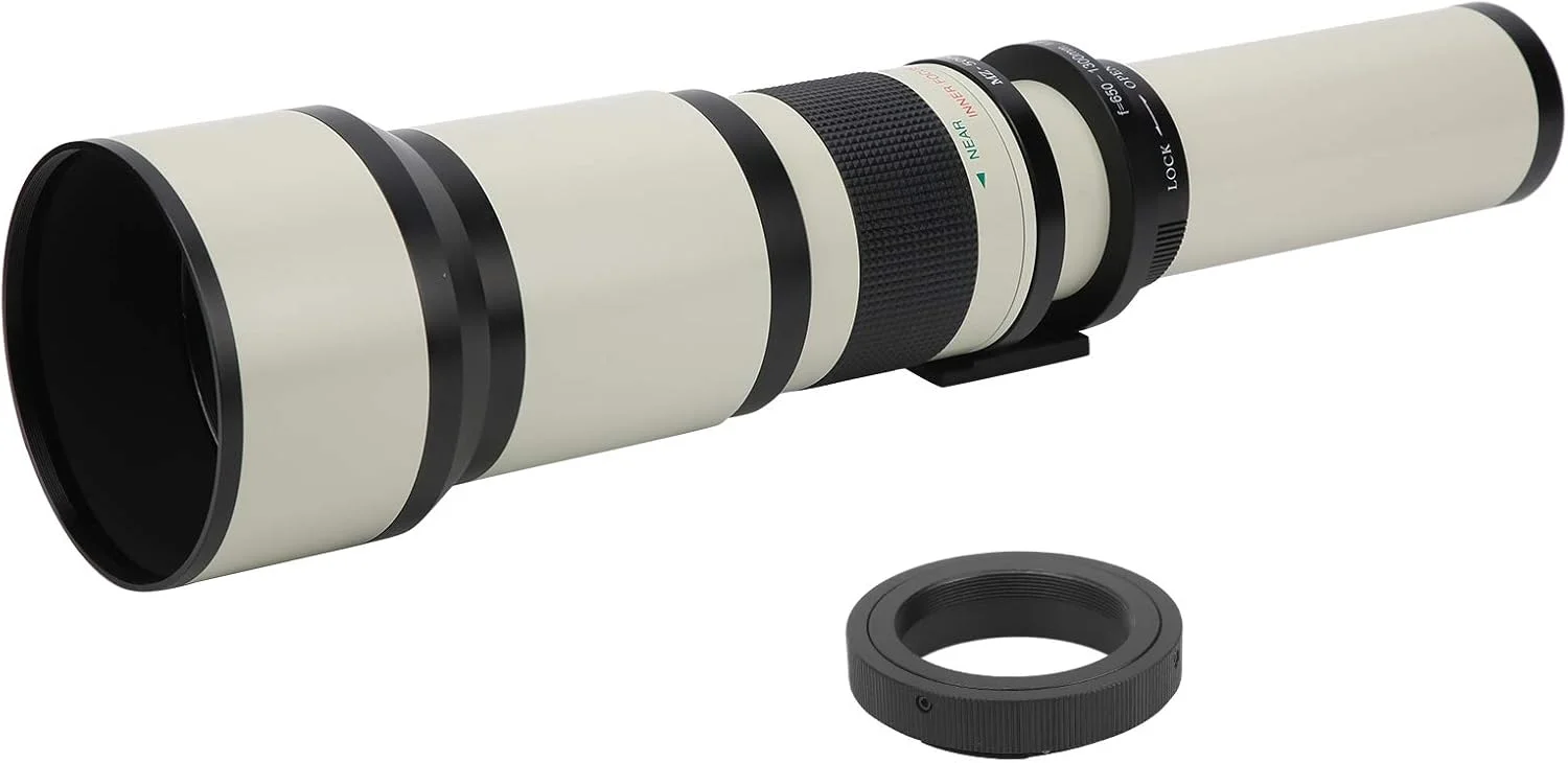 لنز تله فوتو 650-1300 میلی‌متری F8-F16 گوونیک، لنز SLR دستی زوم فوق‌العاده طولانی تله فوتو نجومی با آداپتور، برای دوربین با مانت AF