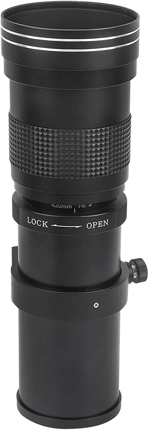 لنز تله فوتو زوم با فوکوس دستی 420-800 میلی‌متری F8.3-16 GOWENIC با بزرگنمایی 2 برابر برای دوربین با مانت EF (مشکی)