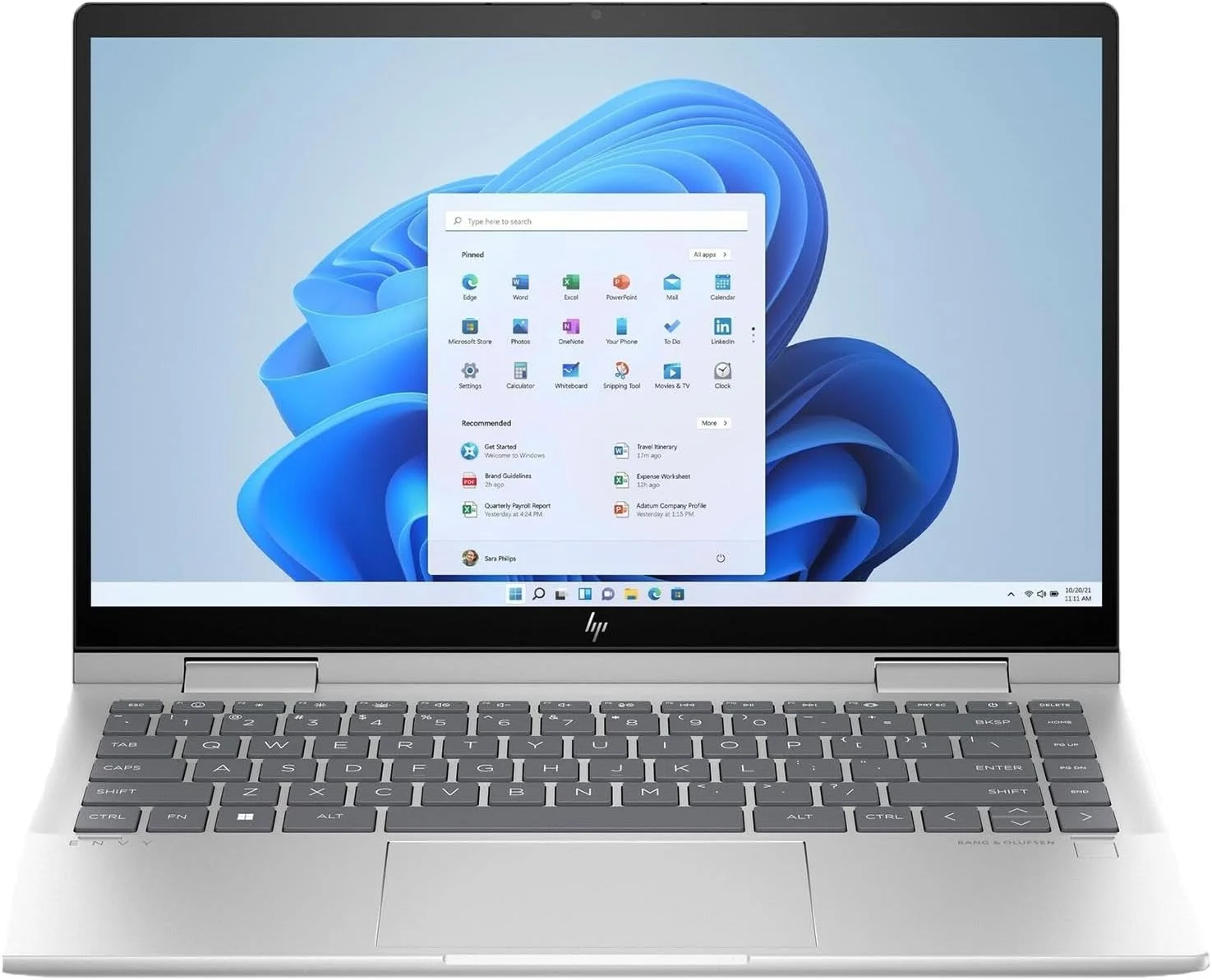 لپ تاپ HP Envy X360 14-es1023dx با صفحه نمایش 14 اینچی FHD IPS، پردازنده Core 7-150U، رم 16 گیگابایتی، SSD 512 گیگابایتی، گرافیک Intel Iris Xe، ویندوز 11، حسگر اثر انگشت، نقره ای انگلیسی (ارتقا یافته)