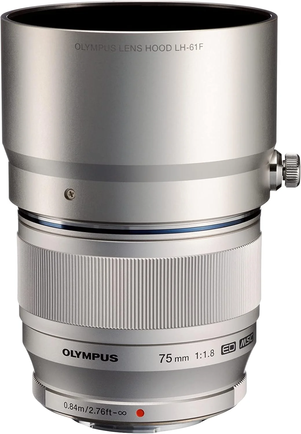 لنز نقره ای 75mm F1.8 M.Zuiko Digital برای دوربین های سیستم میکرو چهار سوم، طراحی جمع و جور، بوکه زیبا، روشن