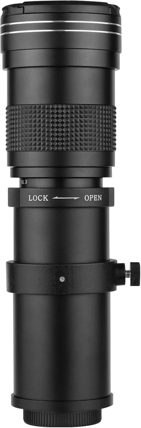 لنز زوم سوپر تله فوتو دوربین ertg MF مدل F/8.3-16 420-800mm با مانت T به همراه حلقه آداپتور، رزوه یونیورسال 1/4، جایگزین برای دوربین های EF-Mount مدل EOS 80D 77D 70D 60D 60Da 50D 7D 6D 5D T7i T7s T6s T