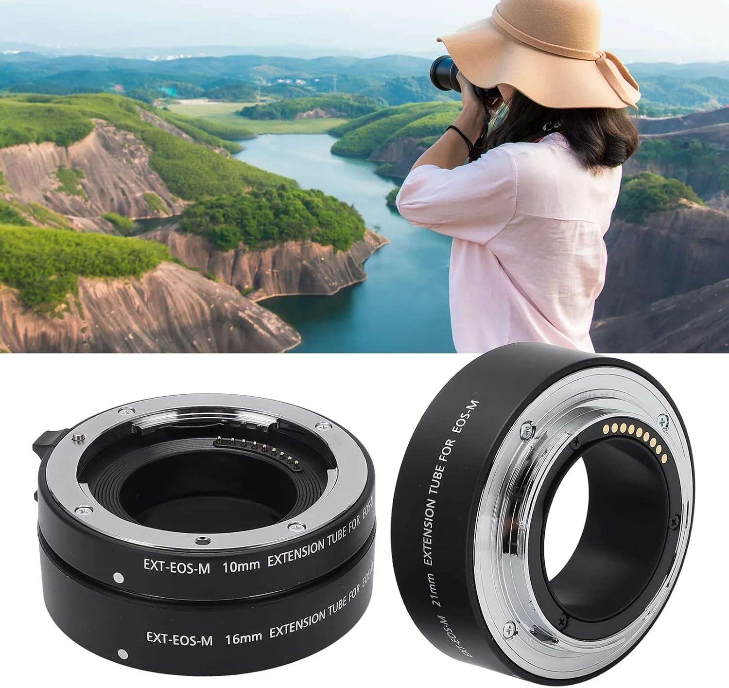 افزایش دهنده ماکرو، ماکرو محلی 10mm 16mm 21mm نصب ساده 3 در 1 مجموعه لوله افزایش دهنده فوکوس خودکار برای مانت M