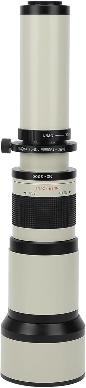 لنز دوربین، لنز زوم تله فوتو بدنه آلیاژی با تثبیت پیچ 1/4 اینچی برای دوربین های مانت AI