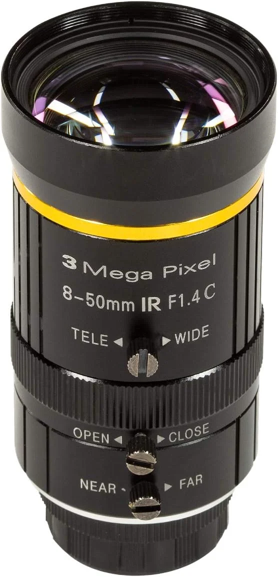 لنز زوم 8-50 میلی‌متری Arducam با مانت C برای دوربین HQ رزبری پای IMX477، به همراه آداپتور C-CS، لنز تلسکوپی صنعتی