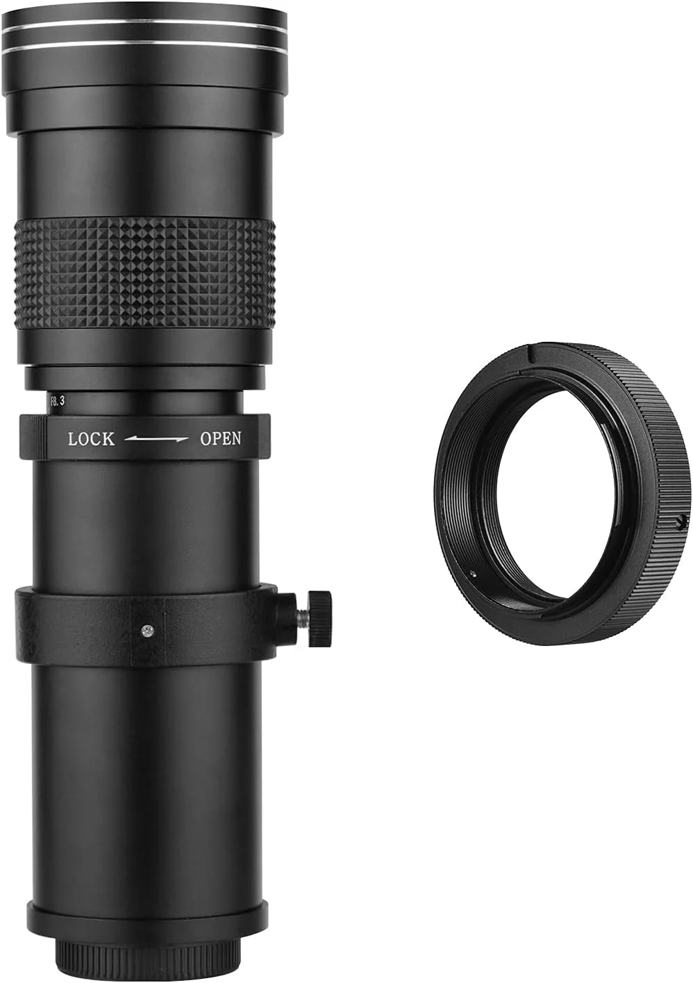 لنز زوم سوپر تله فوتو دوربین Andoer MF F / 8.3-16 420-800mm با هولدر T2 برای Sony Alpha Mount A55 A33 A550 A500 A100 A200 A700 A300 A350 A900 9 A777 II Minolta AF mount A5D A7D