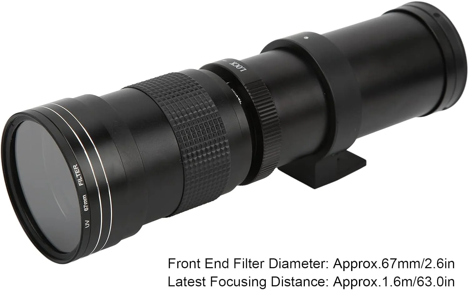 لنز زوم تله فوتو 420-800 میلی‌متری F8.3‑16 دستی برای دوربین با مانت AI، برای Nikon D850, D810, D800, D780, D750, D700, D610, D500, D300 و غیره