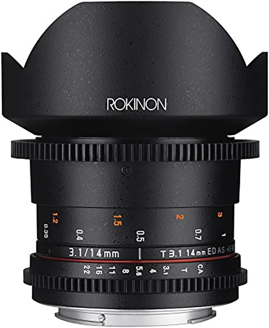 لنز سینمایی زاویه باز 14 میلی‌متری Rokinon Cine DS DS14M-N T3.1 ED AS IF UMC با فریم کامل برای نیکون