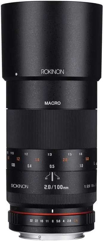 لنز تله فوتو ماکرو 100 میلی‌متری Rokinon با دیافراگم F2.8 ED UMC برای دوربین‌های DSLR کانن EF