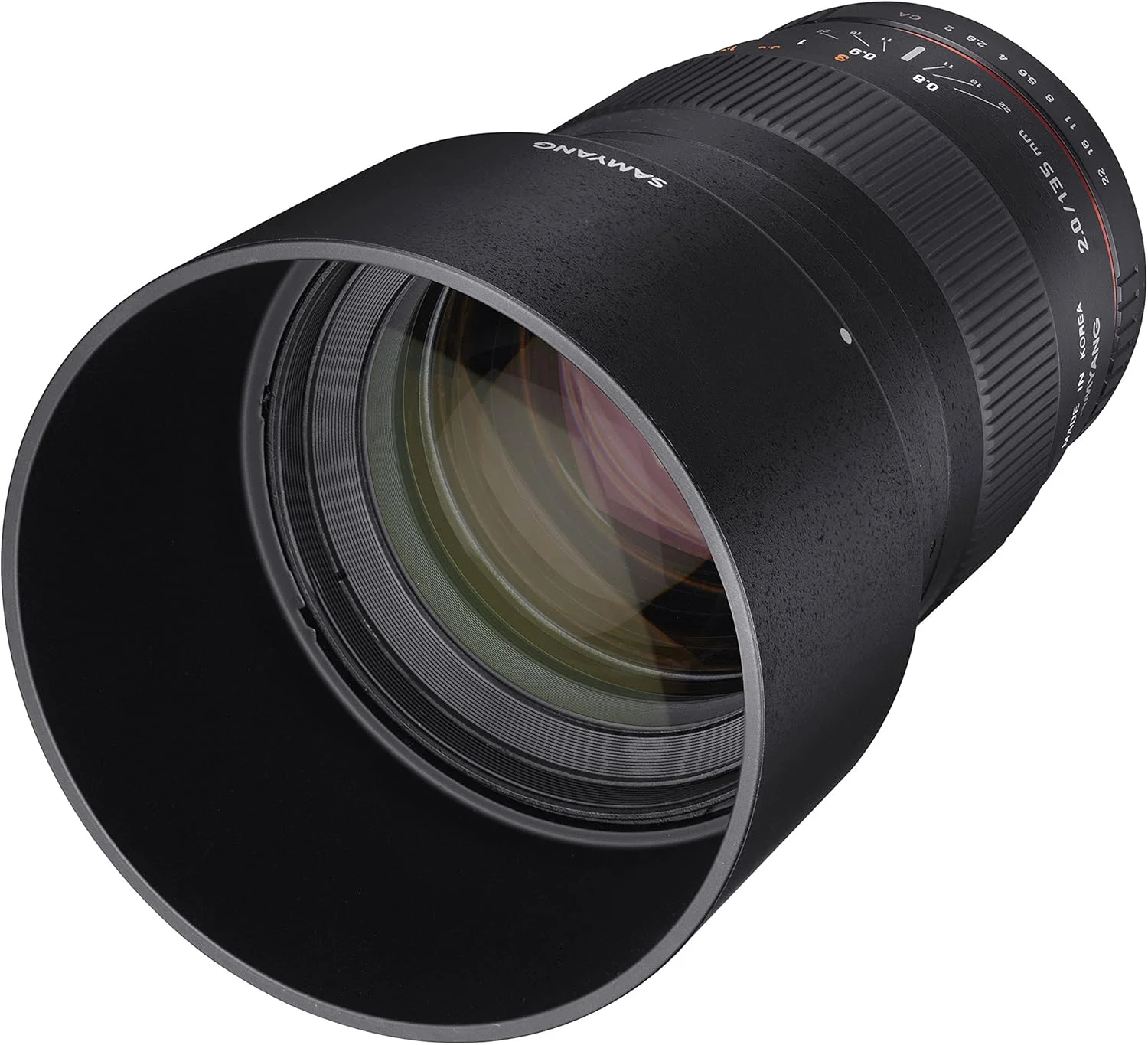 لنز تله فوتو 135mm f/2.0 ED UMC Samyang SY135M-C برای دوربین های SLR دیجیتال Canon EF، مشکی