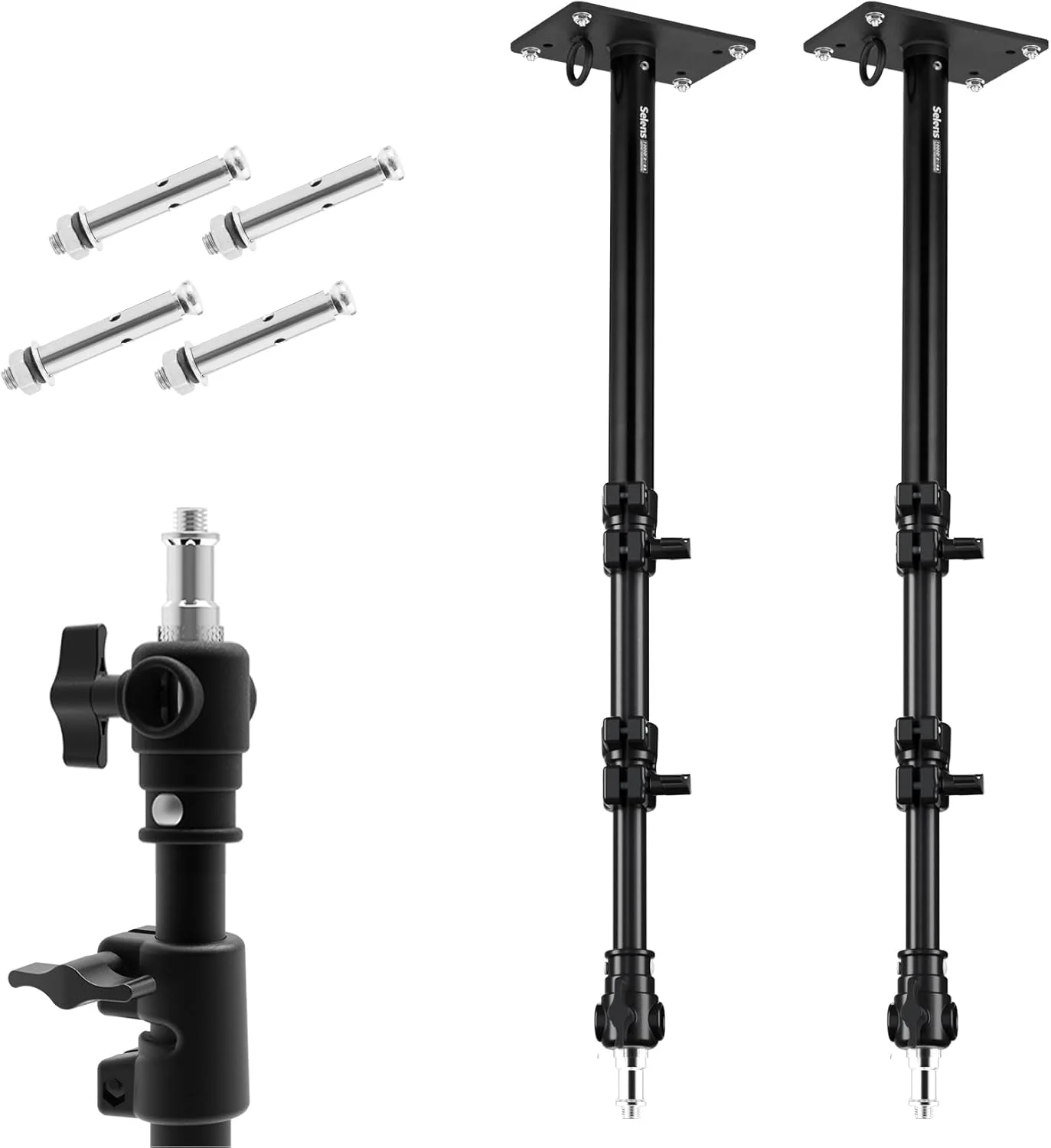 بازوی بوم پایه دیواری نور حلقه ای دوربین Selens، نصب نور بالای سر برای نور حلقه ای ویدئویی استودیوی عکس، نور بارق، فلاش، سافت باکس، رفلکتور، بسته 2 عددی بازوی بوم پایه دیواری نور حلقه ای دوربین Selens، نصب نور بالای سر برای نور حلقه ای ویدئویی استودیوی عکس، نور بارق، فلاش، سافت باکس، رفلکتور، بسته 2 عددی