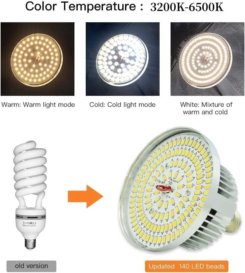 کیت نورپردازی سافت باکس، کیت نورپردازی مداوم 150 واتی با سافت باکس 50cmx70cm | لامپ LED E27 3200K-6500K، تجهیزات نور استودیویی عکس برای عکاسی دوربین، ضبط ویدیو