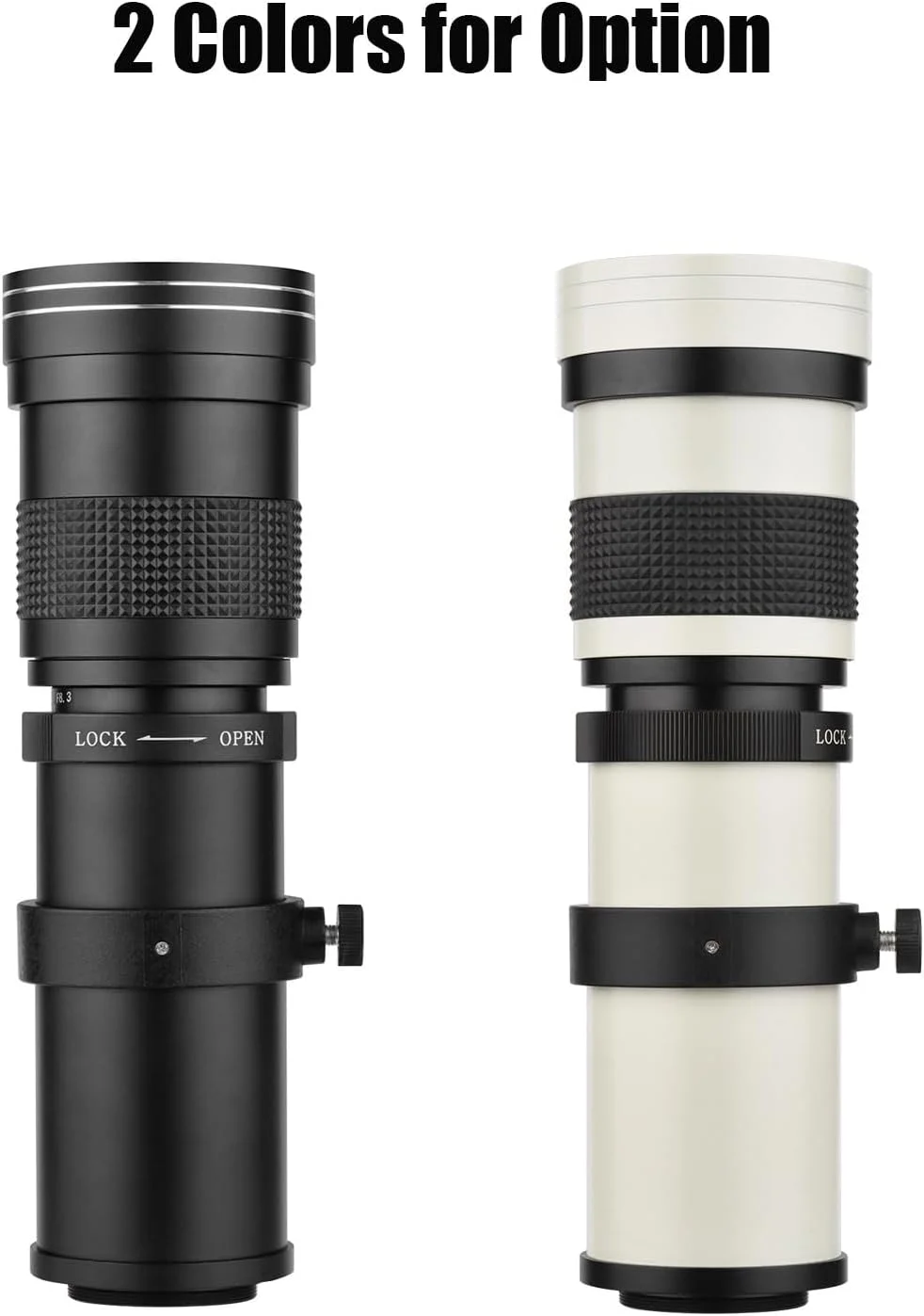 لنز تله فوتو سوپر Labymos Camera MF با دهانهٔ F/8.3-16 و فاصله کانونی 420-800 میلی‌متر، مانت T2 به همراه حلقه آداپتور مانت AI، رزوه یونیورسال 1/4، جایگزین برای دوربین‌های Nikon AI-mount D50 D90 D5100 D7000 D3 D5100 D3100 D3000 D60