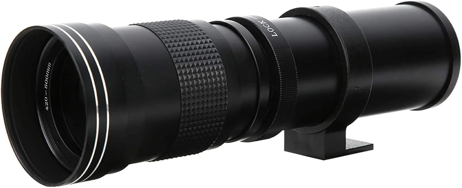 لنز تله فوتو 420-800mm F8.3-16 با فوکوس دستی و زوم به همراه تله کانورتر 2X برای دوربین های نیکون با مانت F