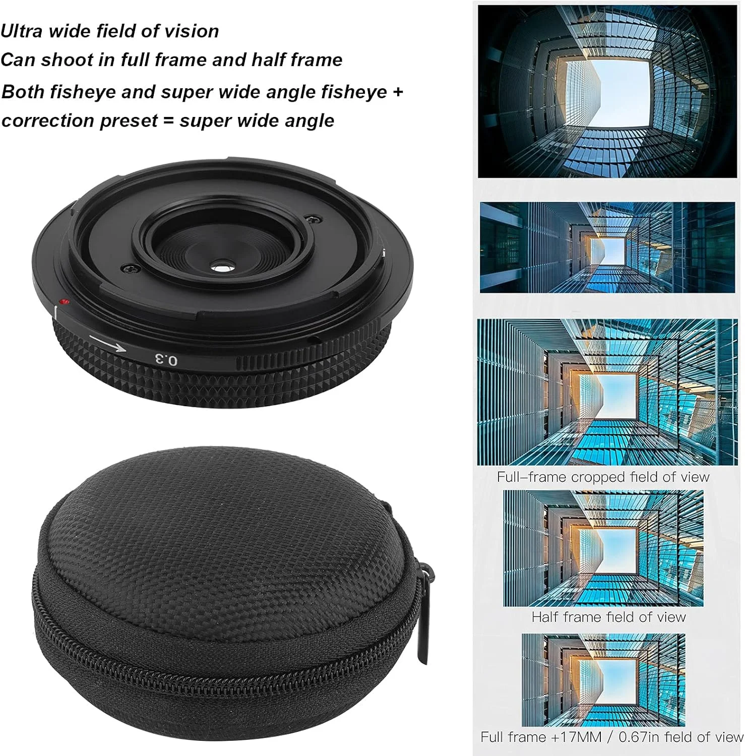 لنز چشم ماهی دوربین، لنز واید انگل 10 میلی متری با مانت Z مناسب برای Nikon Z5/Z6/Z7/Z50/Z6II/Z7II، ساخته شده از آلیاژ آلومینیوم و شیشه اپتیکال