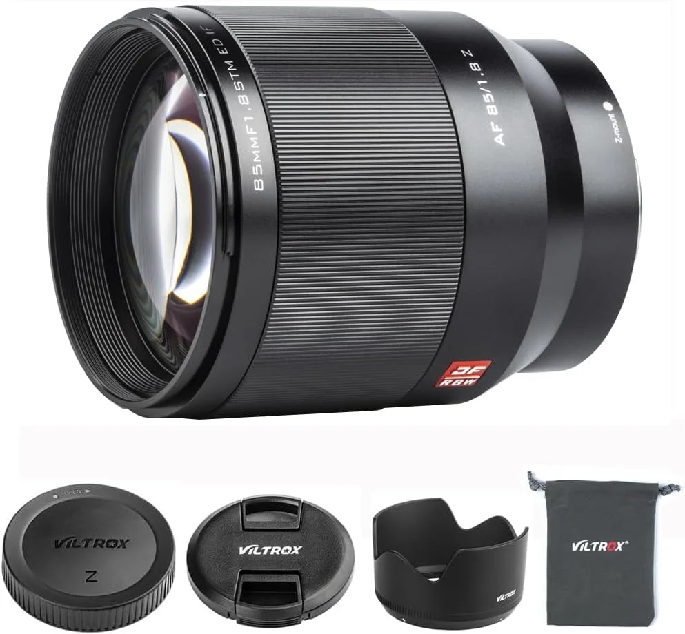 لنز فول فریم 85mm f/1.8 STM AF ویلتراکس برای دوربین های بدون آینه نیکون، لنز با دیافراگم باز و فوکوس خودکار سازگار با Z-Mount Z9 Z50 Z7 ii Z6 ii Z7 Z6 Z6 II Z5
