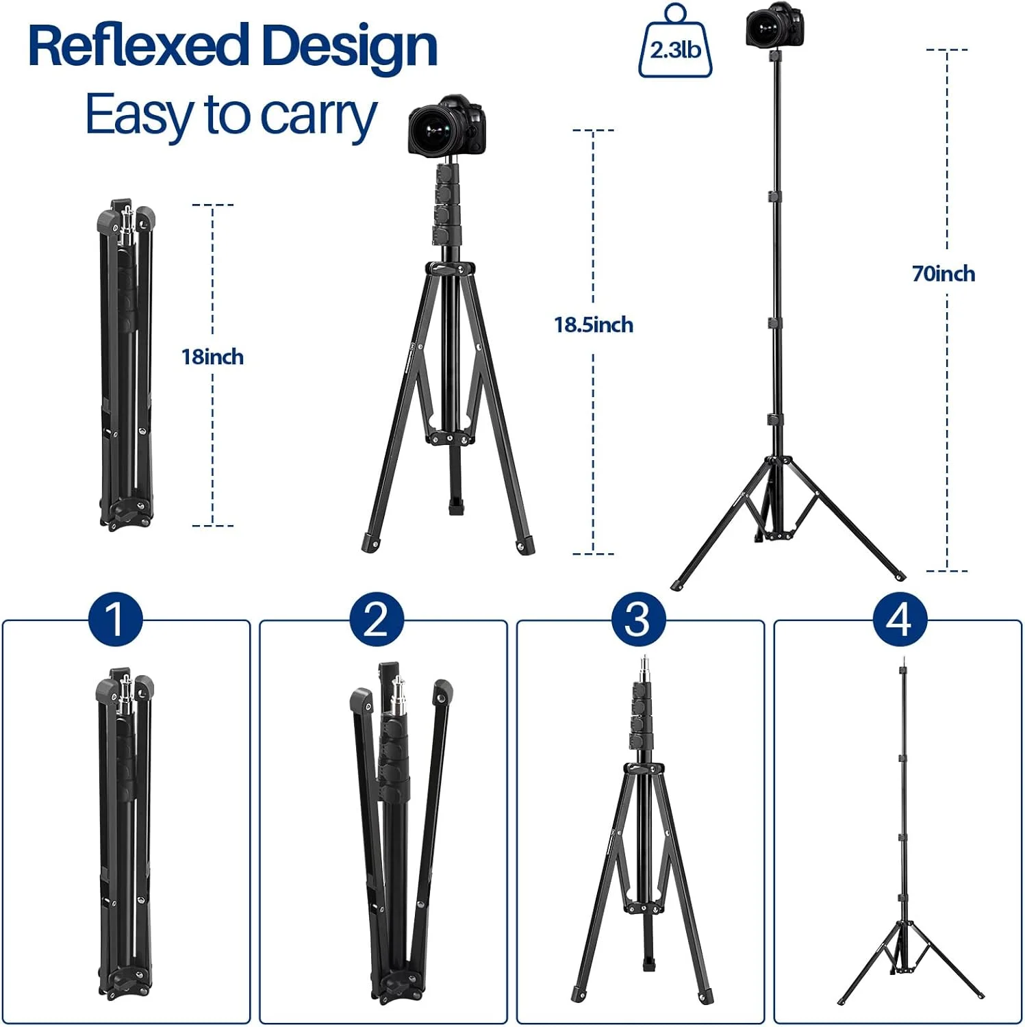 پایه سه پایه تاشو معکوس 6 فوتی WELLMAKING برای عکاسی، پایه نور جمع و جور و قابل حمل، سبک وزن مناسب برای عکاسی با تلفن، استریم، ولاگ، یوتیوب پایه سه پایه تاشو معکوس 6 فوتی WELLMAKING برای عکاسی، پایه نور جمع و جور و قابل حمل، سبک وزن مناسب برای عکاسی با تلفن، استریم، ولاگ، یوتیوب