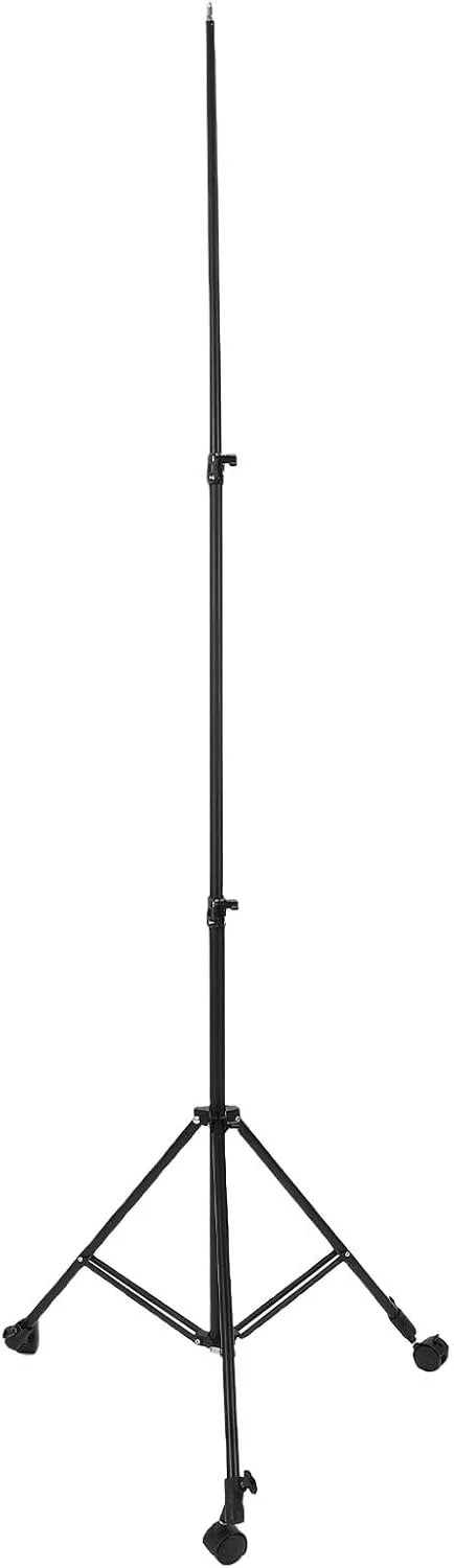 پایه نور قابل حمل برای پخش زنده، سلفی، ضبط ویدیو، پایه های نور تلسکوپی با چرخ برای حمل راحت، نایلون پایه نور قابل حمل برای پخش زنده، سلفی، ضبط ویدیو، پایه های نور تلسکوپی با چرخ برای حمل راحت، نایلون