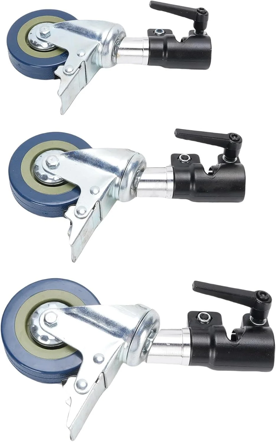 3 عدد چرخ پایه نور عکاسی برای پایه نور 25 میلیمتری، چرخهای فلزی با چرخش 360 درجه، مناسب استودیو/پخش زنده 3 عدد چرخ پایه نور عکاسی برای پایه نور 25 میلیمتری، چرخهای فلزی با چرخش 360 درجه، مناسب استودیو/پخش زنده