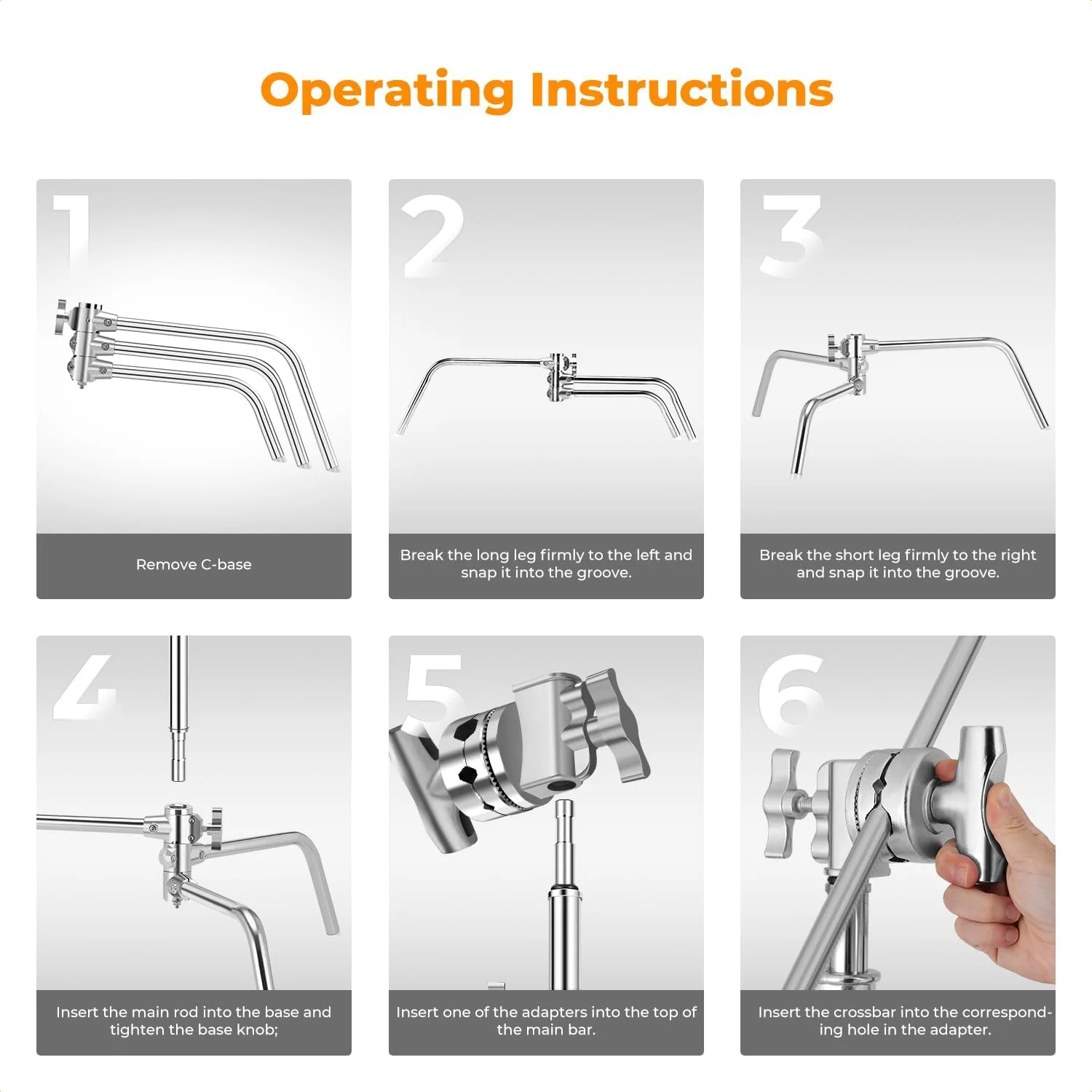 پایه C با بازوی بوم - پایه نورپردازی عکاسی