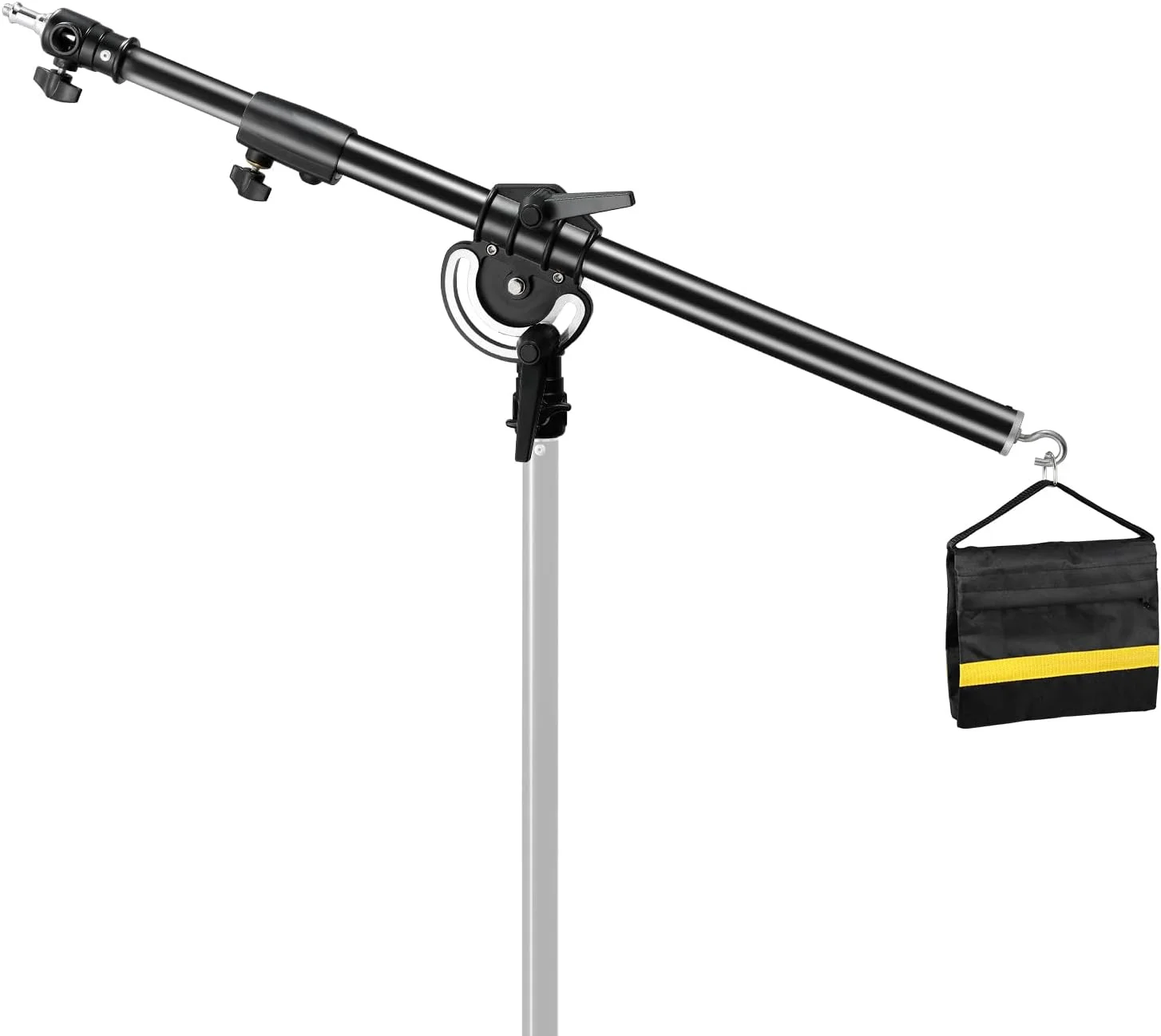 بازوی بوم اکستنشن عکاسی Soonpho برای پایه نور/پایه C، میله عرضی قابل تنظیم 70 سانتی متر تا 150 سانتی متر با پیچ 1/4 اینچ به 3/8 اینچ