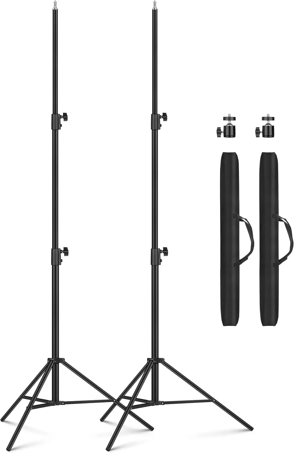 پایه نور سنگین، پایه سه پایه عکاسی 280 سانتی متری، فنری آلومینیومی، نور حلقه ای، تجهیزات عکاسی، پایه فلاش ضخیم