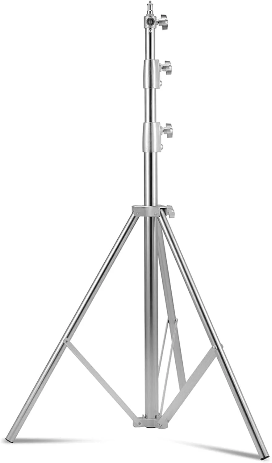 پایه نور استیل ضد زنگ 2.8 متری، سه پایه فنری سنگین با آداپتور جهانی 1/4 اینچ به 3/8 اینچ برای استودیو عکاسی، نور تکی، رفلکتور، پرتره پایه نور استیل ضد زنگ 2.8 متری، سه پایه فنری سنگین با آداپتور جهانی 1/4 اینچ به 3/8 اینچ برای استودیو عکاسی، نور تکی، رفلکتور، پرتره