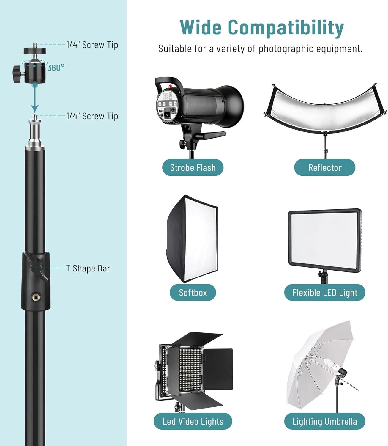 پایه نور سنگین، پایه سه پایه عکاسی 280 سانتی متری، فنری آلومینیومی، نور حلقه ای، تجهیزات عکاسی، پایه فلاش ضخیم پایه نور سنگین، پایه سه پایه عکاسی 280 سانتی متری، فنری آلومینیومی، نور حلقه ای، تجهیزات عکاسی، پایه فلاش ضخیم