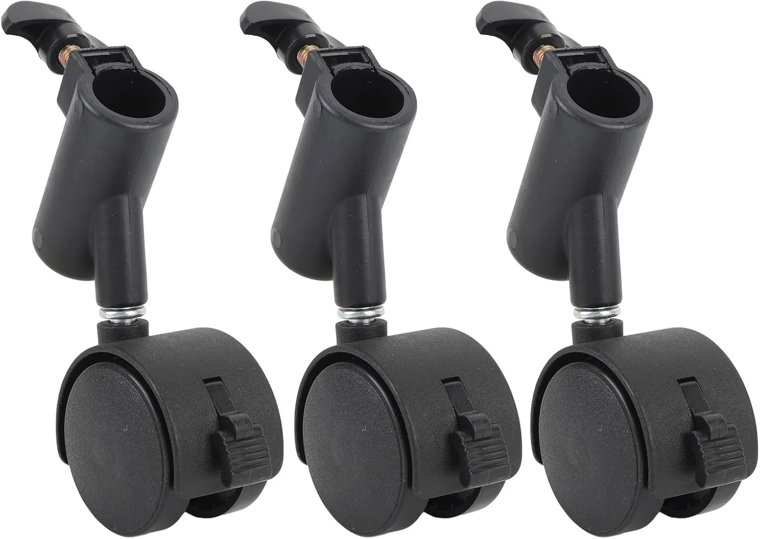 3 عدد چرخ پایه نور با ترمز، 16 میلی متر، چرخش 360 درجه، بی صدا، نصب آسان، چرخ های سه پایه، برای عکاسی زنده، میزهای متحرک، جاکفشی، پایه های تلویزیون