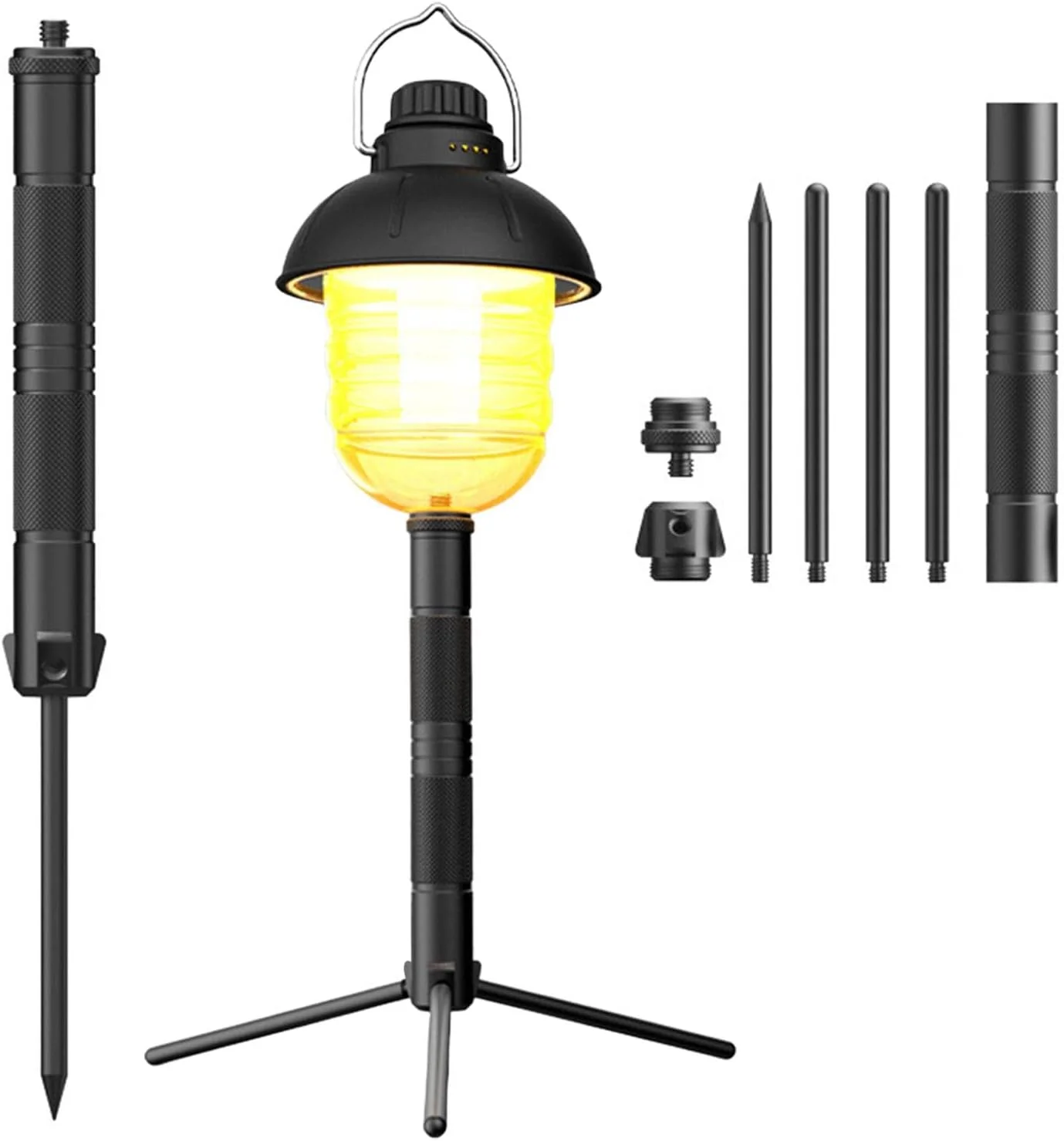 پایه سه پایه عکاسی | پایه سه پایه عکاسی - پایه نور آلیاژ آلومینیوم جداشدنی برای لامپ کمپینگ در فضای باز، دوربین، چراغ های فلاش