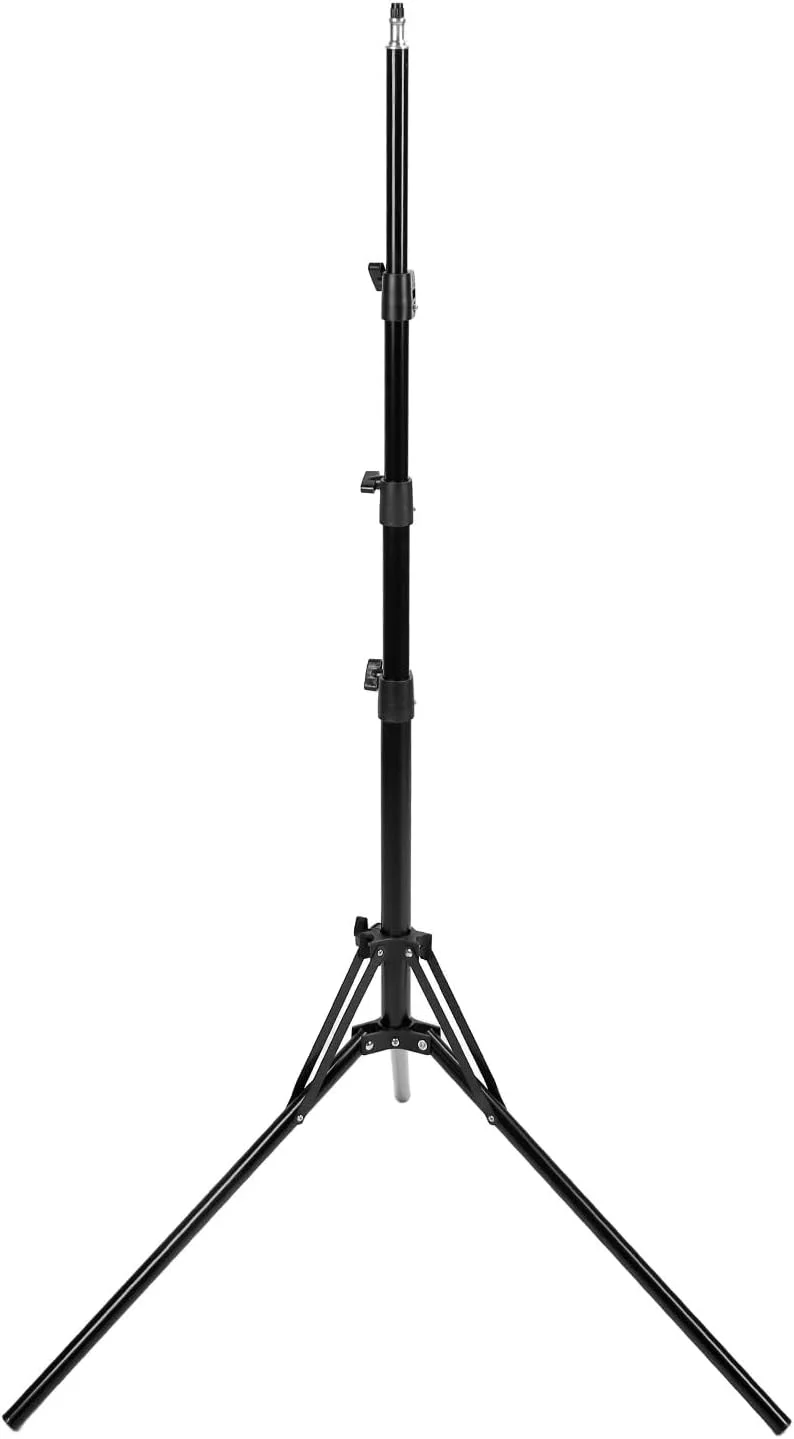 پایه نورپردازی عکاسی، 2 متری آلیاژ آلومینیوم، پایه سه پایه استودیویی سنگین، پایه نور قابل حمل برای استروب، نور ویدئویی LED، نور، مونو لایت، سافت باکس