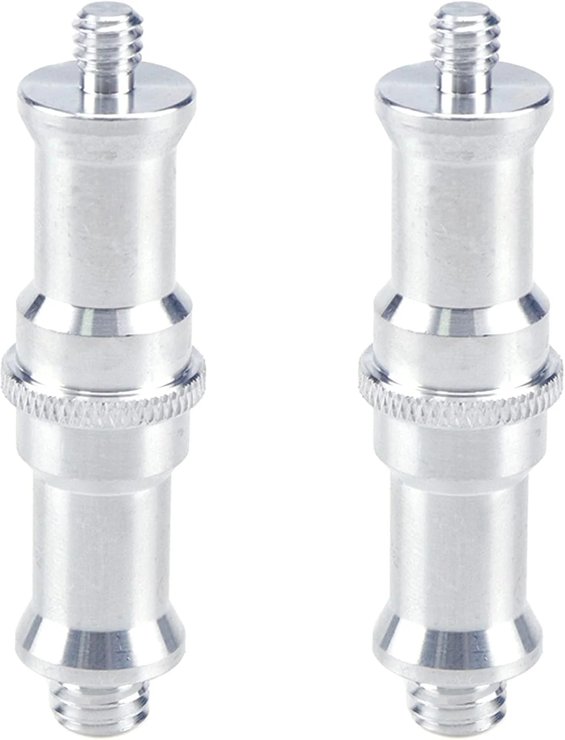 مبدل رزوه ای نر 3/8 اینچ به 1/4 اینچ آلیاژ آلومینیوم برای پایه نور استودیویی، گیرنده فلاش بی سیم - بسته 2 عددی مبدل رزوه ای نر 3/8 اینچ به 1/4 اینچ آلیاژ آلومینیوم برای پایه نور استودیویی، گیرنده فلاش بی سیم - بسته 2 عددی