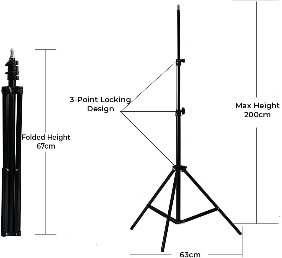 پایه نور استودیویی حرفه ای اوزون - 2 متر